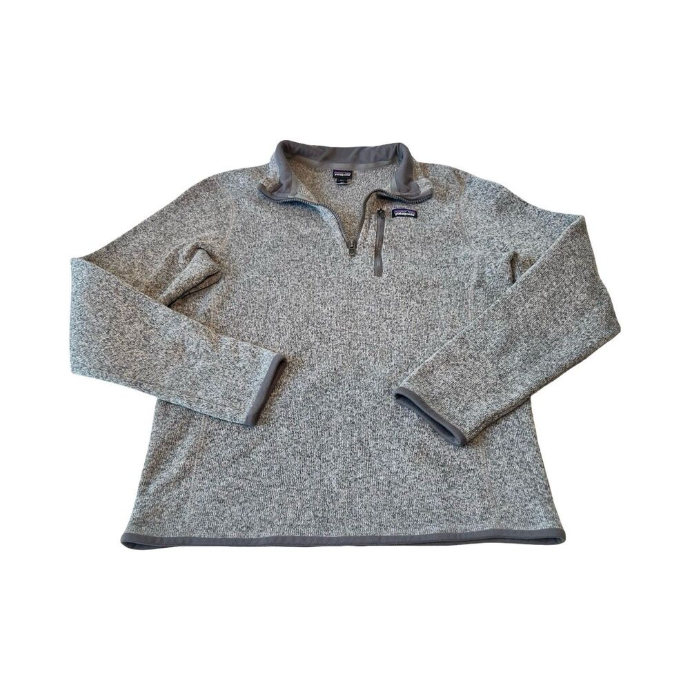 Patagonia Better Sweater 1/4 Zip Pullover Gray‎ Heather Fleece XXL 16-18 65706